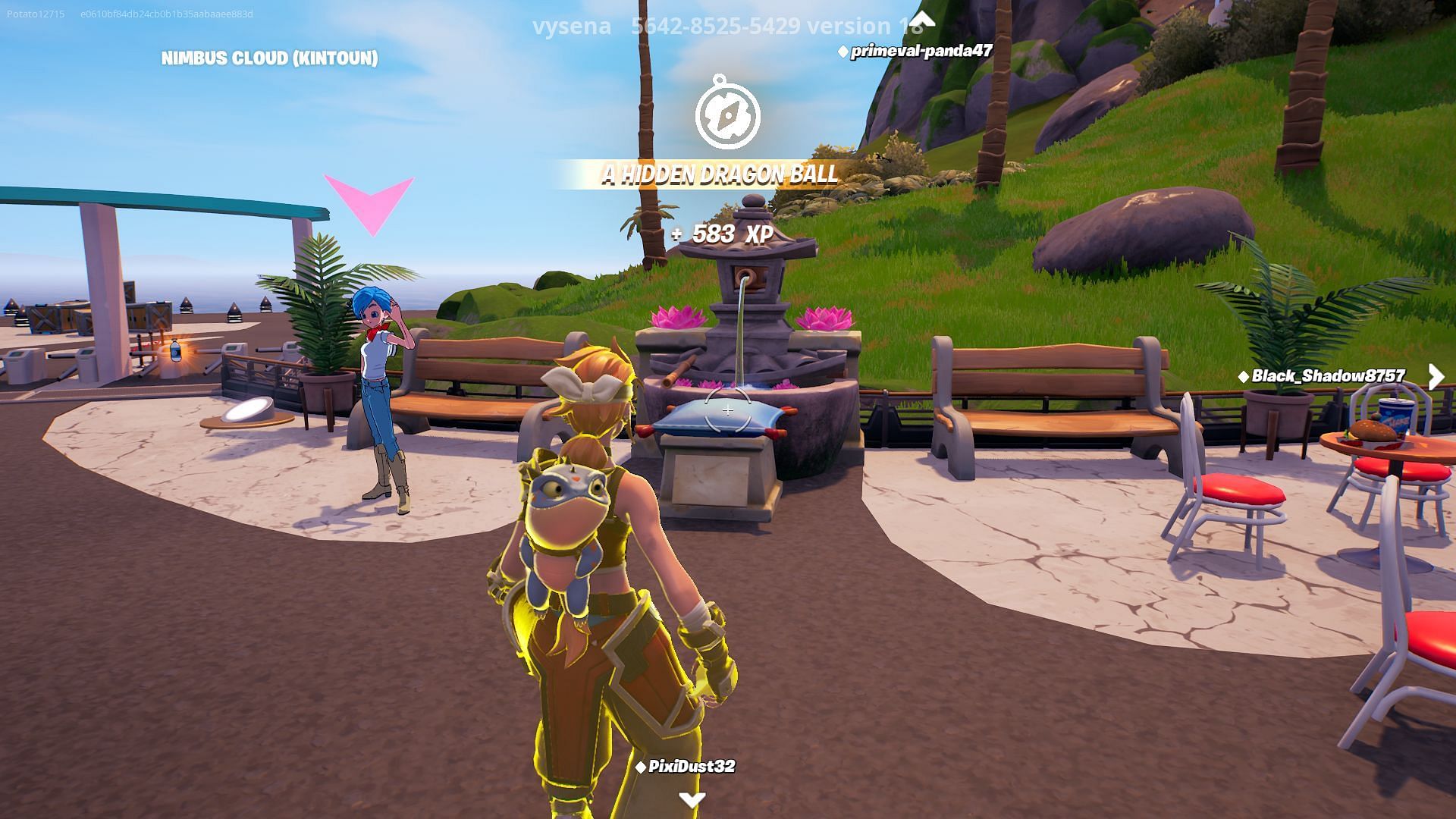 Use the Radar to find this "Hidden Dragon Ball" in Fortnite (Image via Epic Games/Fortnite)